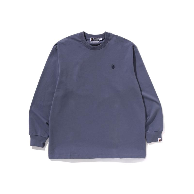 Bape Одноточечная футболка с длинным рукавом свободного кроя 0ZXLTM111301O