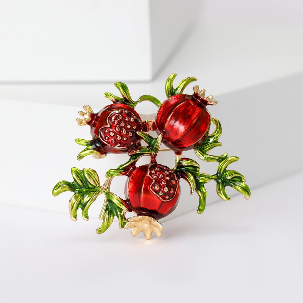 Креативная брошь в виде капли эмали с красным гранатом, заколка для корсажа, пряжка для шелкового шарфа