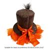 Orange Wigs Decor Top Hat for Adult/teenager Cosplay Mad Hatter Party Costume Cloth Cosplay Hat for Carnival Rave Party