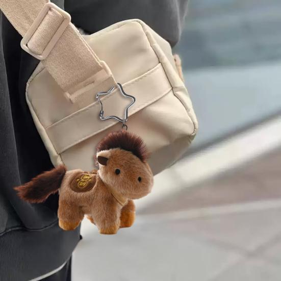 Реалистичный брелок-пони, плюшевая игрушка, милый брелок-пони, мини-подвеска в виде животного, легкий талисман на удачу, подарок для детей, друзей