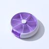 Portable Weekly Pill Box 7 Compartments Dustproof Moisture-proof Rotary See-through Cover Pocket Size Business Trip Outdoor Travel
