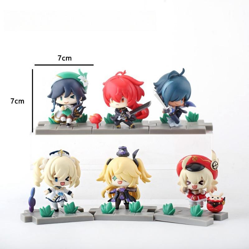 Фигурка Genshin Impact Паймон Чжун Ли Кли Статуэтки Милое Аниме Геншин Фигурка Экшн Скульптура Украшение Комнаты Настольные Аксессуары