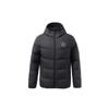 Li Ning Solid Color Warm Straight Leg Hooded Down Jacket Unisex Outerwear Black YYMU199-1