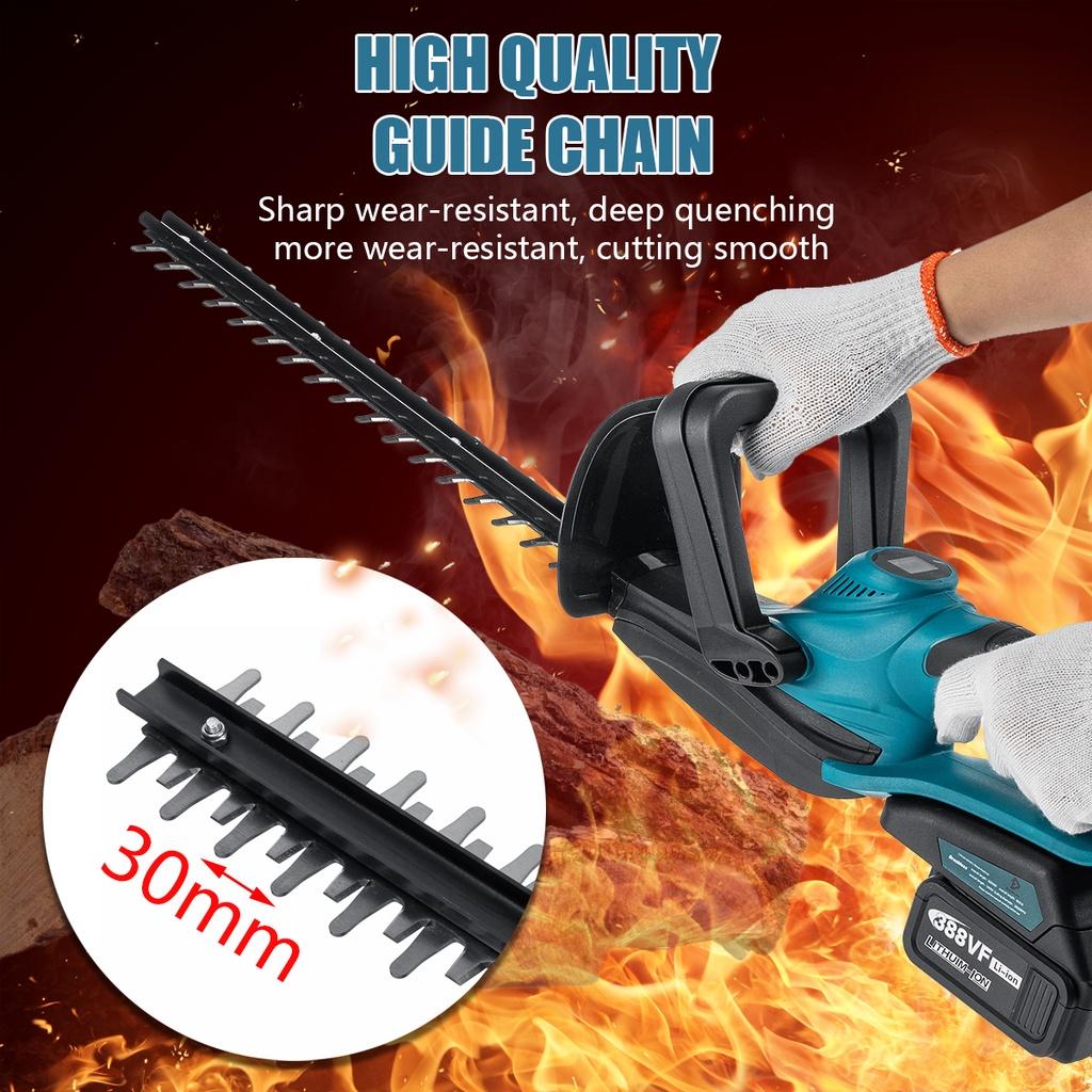 1500 Вт 388 ВФ Аккумуляторный кусторез Электрический кусторез Аккумуляторный триммер-сучкорез для травы Садовый инструмент для Mak