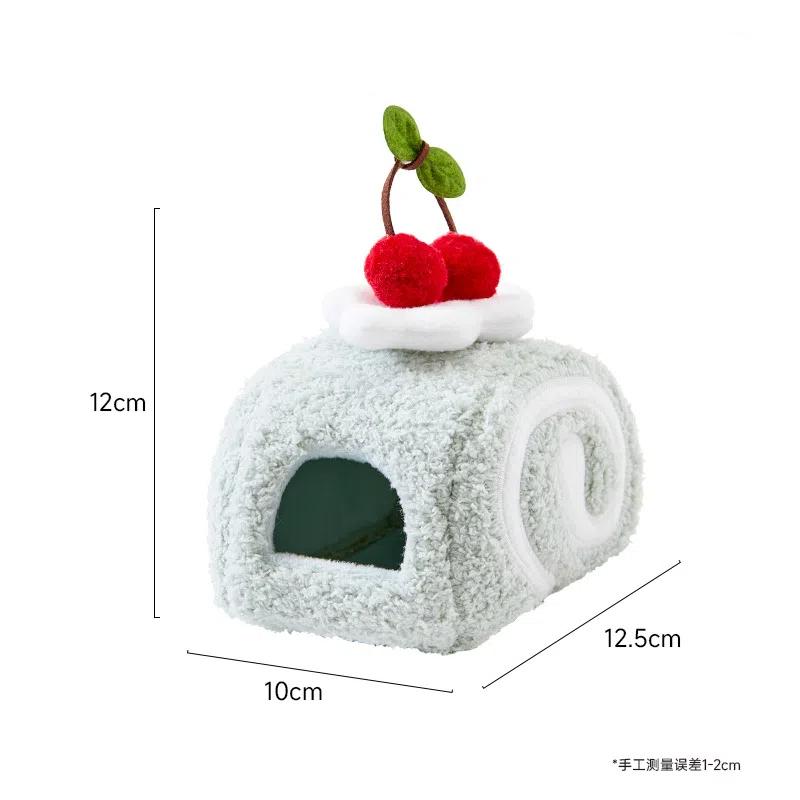 Милые десерты Торт Плюшевый домик для хомяка Клетка для мелких животных Ландшафтные принадлежности Домик для мыши Гнездо для мелких питомцев Игрушка для питомца Укрытие