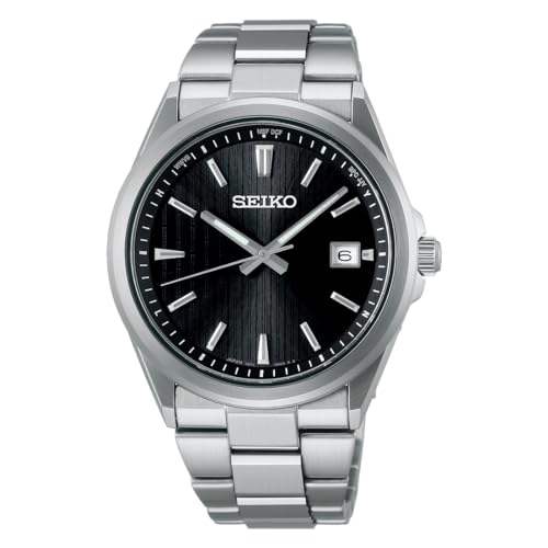 Seiko Selection SBTM351 Men's Watch - Made in Japan - Solar Radio Sync - Date Calendar - Black Dial - Stainless Steel