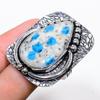 Natural K2 Blue Azurite Gemstone 925 Sterling Silver Gift Ring Size 10.5 W7v83