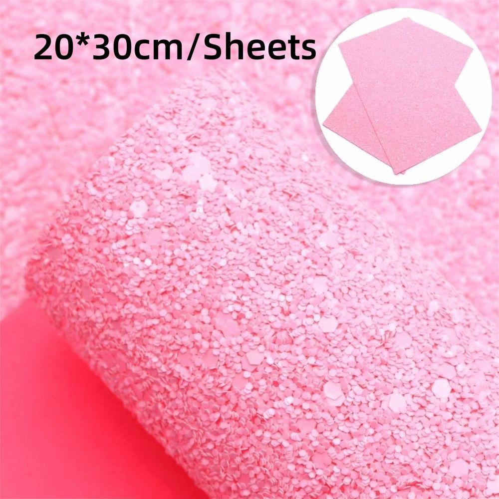 Chunky Glitter Artificial Leather Fabric Colorful Glitter Faux Leather  DIY Hairbow Accessories