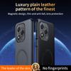 Для Honor 400 Lite 5G Чехол Совместимый с MagSafe Кожаное покрытие ТПУ+ПК Чехол для телефона