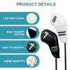 9Pcs Golfs Club Head Cover Golfs Club Cover Iron Headcover PU Leather Iron Head Cover Waterproof Golfs Putter Cover Set
