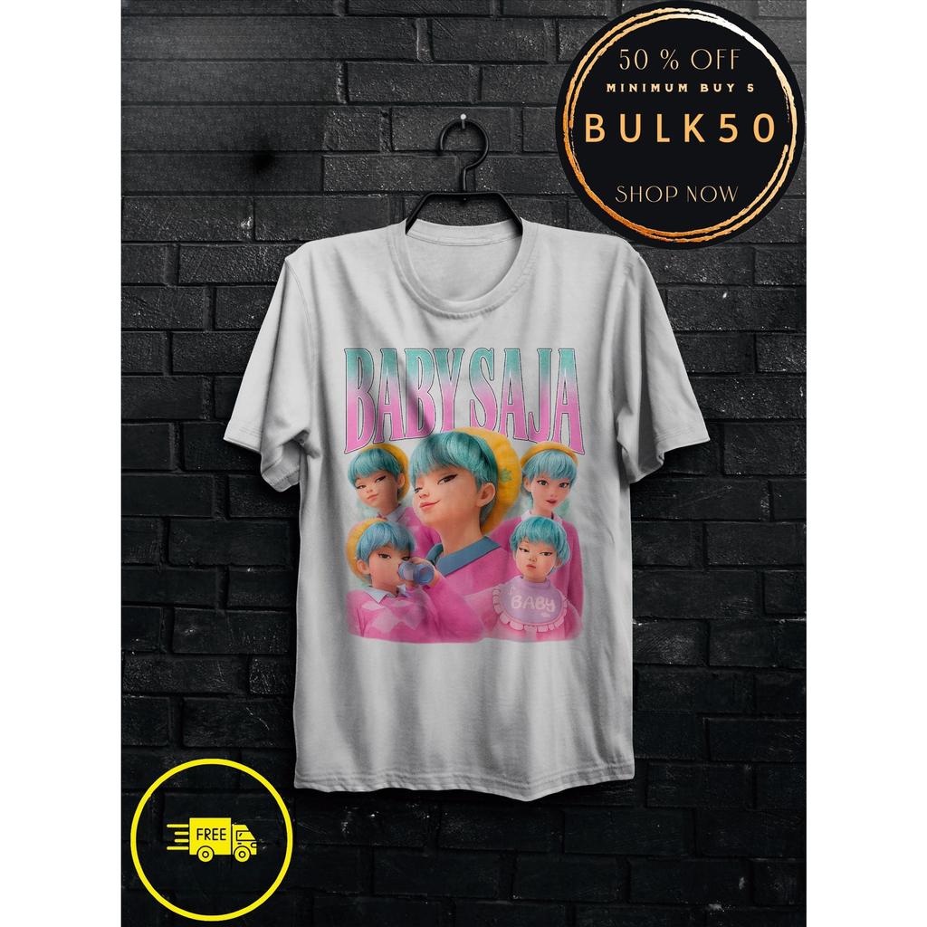 Аниме K-Pop Футболка Охотники на демонов Харадзюку Круглый вырез Повседневная рубашка Подарок