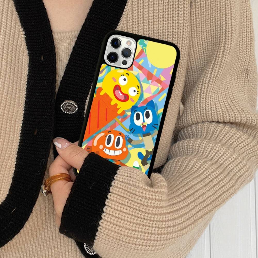 Чехол для телефона Gumball Anime A-Amazing World для iPhone 17 16 15 14 13 Pro 12 11 Pro Max, Жесткий PC+TPU, Задняя крышка