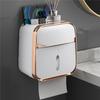 Waterproof Wall Mounted Tissue Toilet Paper Holder Paper Shelf Tray Roll Tube Storage Box Creative Tissue Box