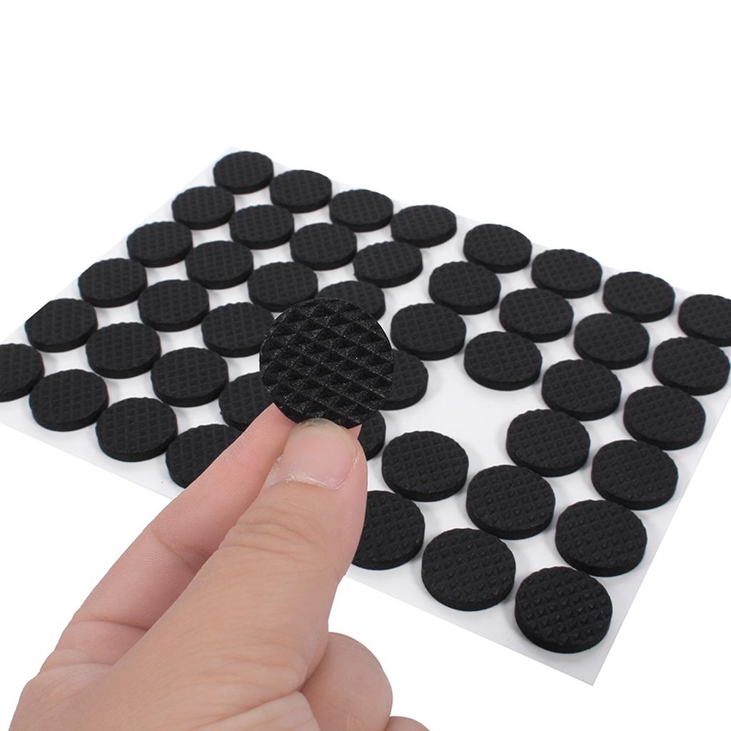 48Pcs Black NOn Slip Self Adhesive Floor Protectors Furniture Sofa Table Chair Rubber Feet Pads