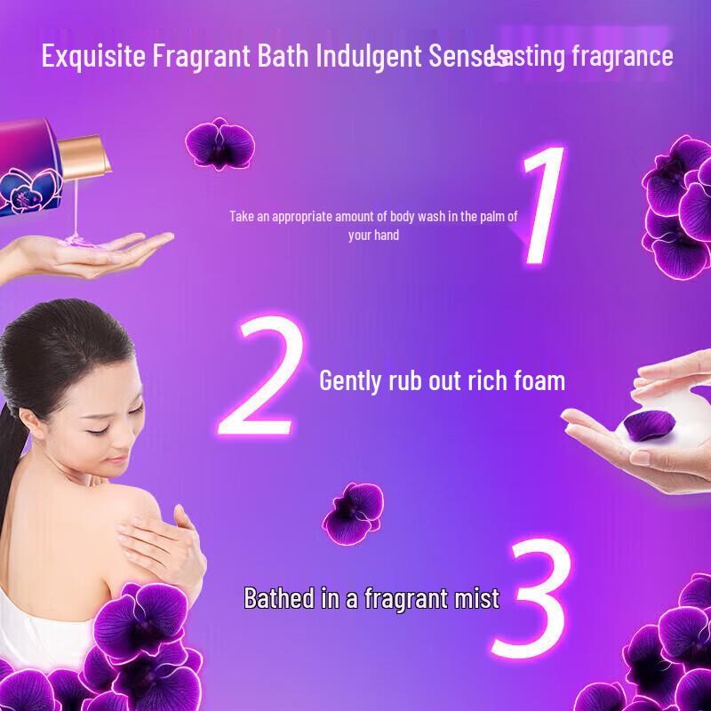 Lux Neon Ink Orchid Fragrance Bath & Hair Care Set