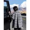 2024 Plaid Long Sleeve Shirt Japanese Hong Kong Style Ins Loose Shirt Boys Summer Trendy Versatile Casual Coat
