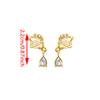 Creative Design Butterfly Opal Stud Earrings Fashion Water Drop Zircon Pendant Earrings For Women Romantic Valentine'S Day Gifts