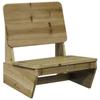VidaXL Chaises de jardin lot de 2 60x64x70,5 cm bois de pin imprégné, siège de jardin, chaise d'extérieur, chaise de balcon, 859316
