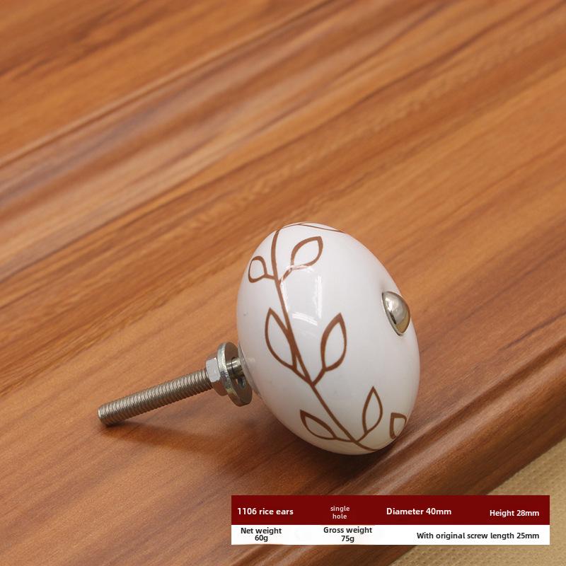 Керамическая ручка с одним отверстием в европейском стиле для шкафов и ящиков