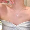 Zircon water drop pendant, women's exquisite and small beauty tears necklace, niche design, collarbone chain, high-end and exquisite
