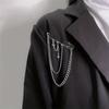 Multi-layer Star Cross Chain Brooch Tassel Pendant Sweater Collar Clip Retro Cardigan Clip  Skirt