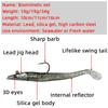 Durable 10g 19g 34g Luminous Worm Barbed Hook Fish Eel Lure Lead Jig Head Artificial Soft Bait