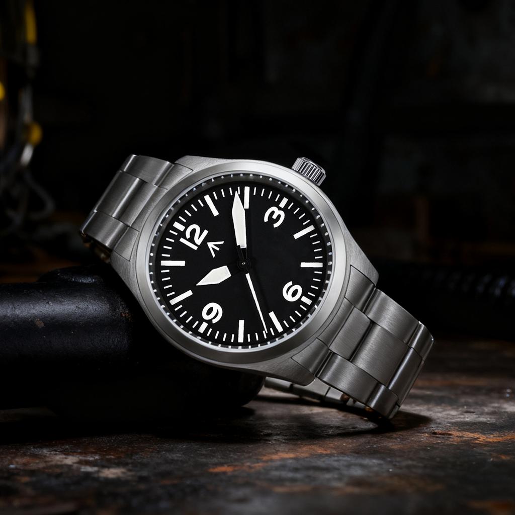 Militado ML08 V2 Vintage Quartz Watch Military VH31 Movement Double Sapphire Crystal C3 BGW-9 Luminous Waterproof 38mm Watch