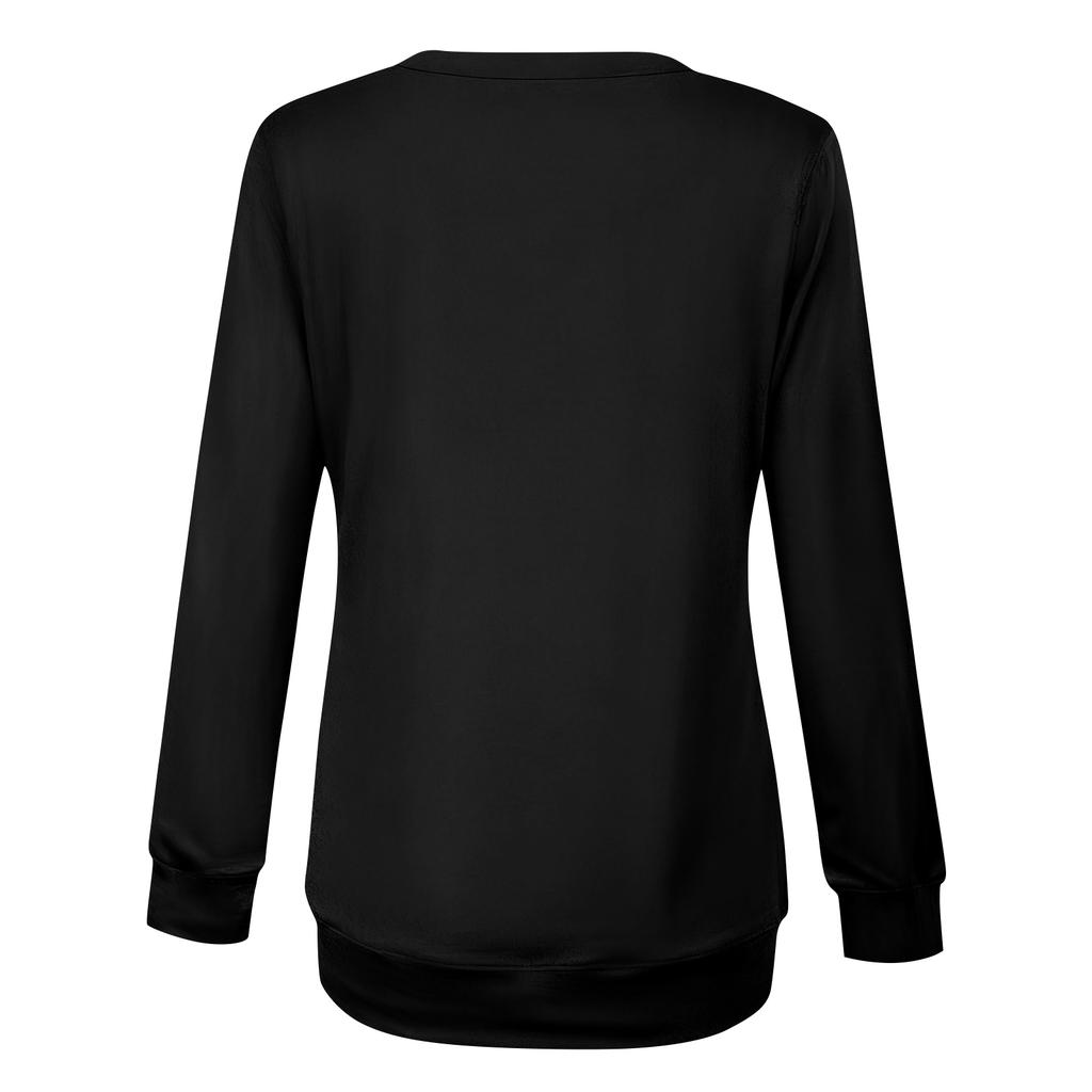 Women's Fashion Casual Long Sleeve Printed Neck Top