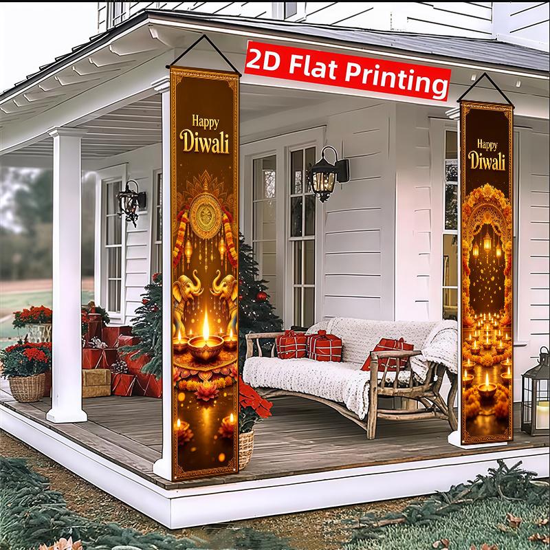 2pcs Christmas & Chinese New Year Elephant Arch Traditional Door Couplet