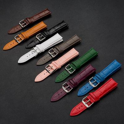 Ремешок для часов из натуральной кожи Bamboo Grain с пряжкой-пряжкой - натуральная коровья кожа для мужчин и женщин