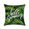 Tropical Plant Cushion Cover Summer Style Leaves Decorative Pillowcase For Sofa Linen Throw Pillow Case Almohada Poszewka Zt163