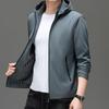 Свободный модный повседневный однотонный мужской деловой пиджак, социальный блейзер, мужская куртка среднего возраста, верхняя одежда для мужчин