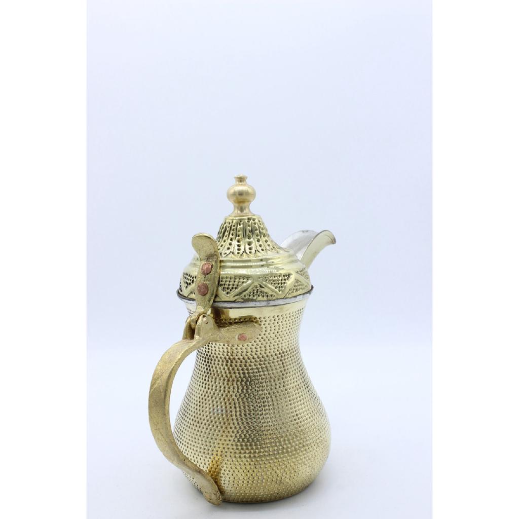 Латунь татуировки руки отрегулировала цвет золота кофейника Далла Мрра 29 см