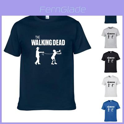 Качественная мужская хлопковая повседневная футболка с коротким рукавом The Walking Dead для всех сезонов