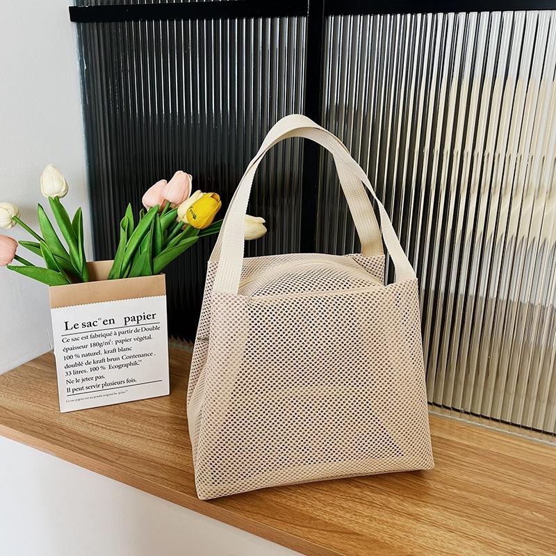 Портативная сетчатая сумка дорожный органайзер для туалетных принадлежностей пляжная сумка косметички с ручкой большой вместимости органайзер-косметичка на молнии