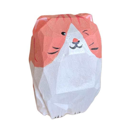 Деревянная резная фигурка собаки кошки, ручная резьба по дереву, небольшая статуэтка животного, скульптура для домашнего офиса, рабочего стола