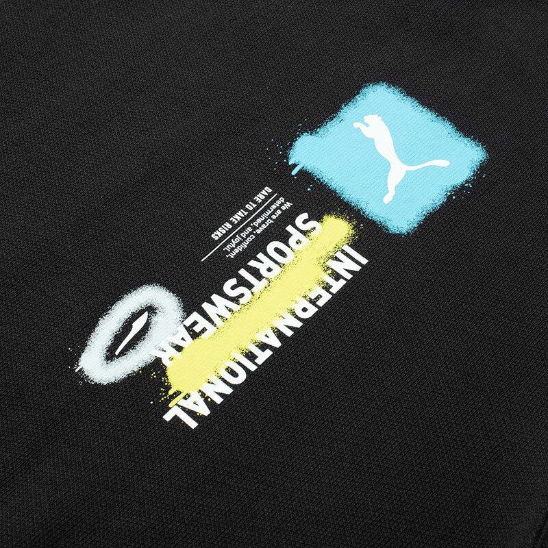 Puma Logo Graphic Pullover Sweatshirt Men Tops Black 536303-01