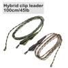 2x леска для ловли карпа, 100 см/45 фунтов, гибридный зажим QC, поводок Leadcore, камуфляжный зеленый/коричневый карповые снасти для волос, терминалы, аксессуары для снастей