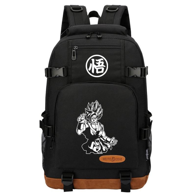 Dragon Ball Print Oxford Backpack School College Travel Lightweight Dual-Strap Laptop Bag Unisex 20L Capacity