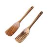 Набор посуды для приготовления пищи из тикового дерева, лопатка из тикового дерева, деревянная лопатка для приготовления пищи в воке с длинной ручкой и антипригарным покрытием