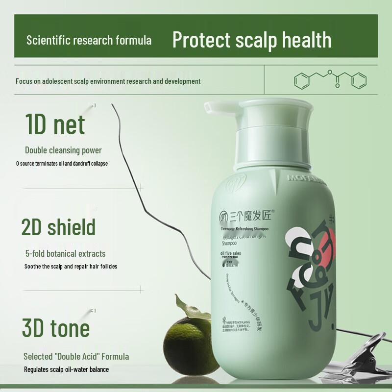 Three Hair Wizards Oil Control Anti-Dandruff Shampoo