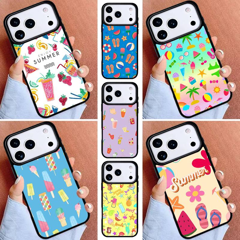 Летний чехол для телефона Love для iPhone 17ProMax 12 13 14 15 16e 17 Pro Max Plus Air Cover