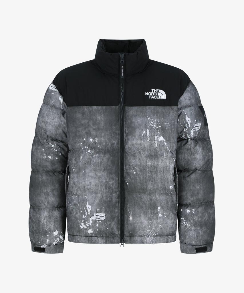 The North Face Nj1Dr56K White Label Novelty Nuptse Print Jacket (Rds) Gray