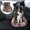 Мягкое моющееся автомобильное сиденье для собак, бустер для домашних животных с поводком безопасности, плюшевая бархатная переноска для щенков, кровать для путешествий в машину для маленьких, средних и больших собак