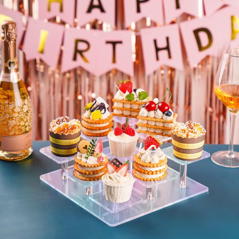 Transparent Acrylic Display Stand for Action Figures, Blind Boxes, Dolls, and Desserts