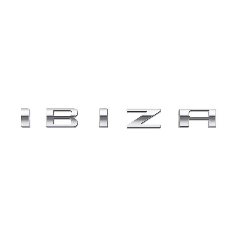 vdsh5 1pcs For Ibiza 6L 6J Letter Emblem 3D Decals Sticker Rear Trunk Badge Logo Metal Accessories For Seat Ibiza Leon Cupra Altea