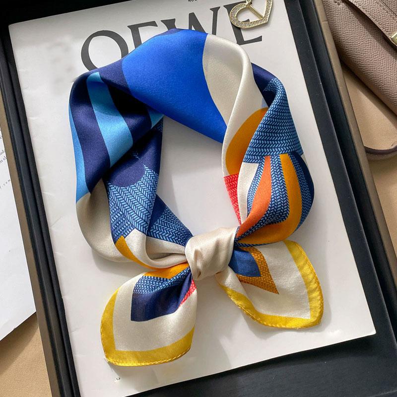 New 100% Natural Real Silk Scarf Women Bandana Square Scarves Wrap Kerchief Mulberry Fashion Luxury High Quality Hijab For Lady