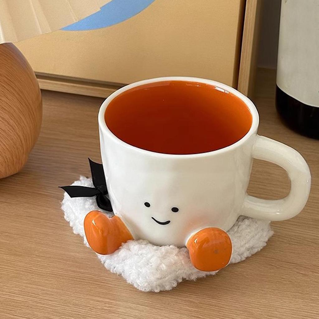 Керамическая кружка для кофе, чашка для воды с ножками, милая декоративная кружка для кофейных напитков, офисная чашка с ручкой для воды, кухонная посуда для вечеринок