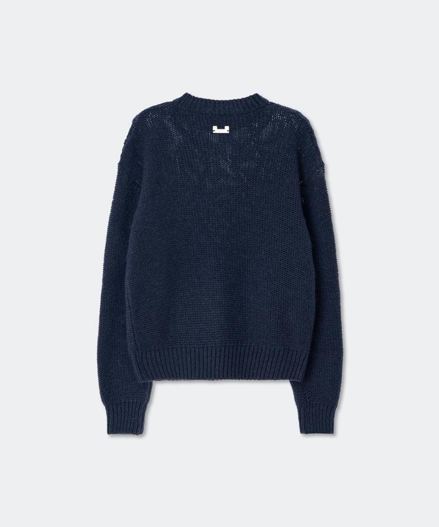 KINETO Mohair Fisherman Sweater_Navy