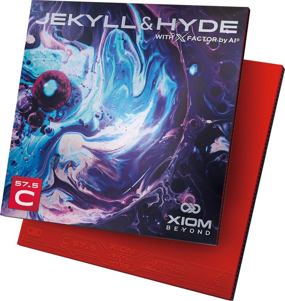 XIOM Jekyll & Hyde C57.5 Sticky Table Tennis Rubber, Red, MAX 850038